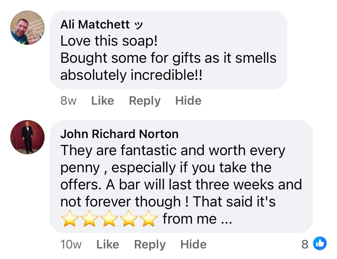 Facebook comment from John Richard Norton — fantastic and worth every penny