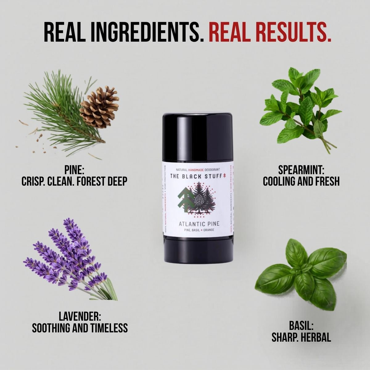 Pine Deodorant | Atlantic Pine | The Black Stuff