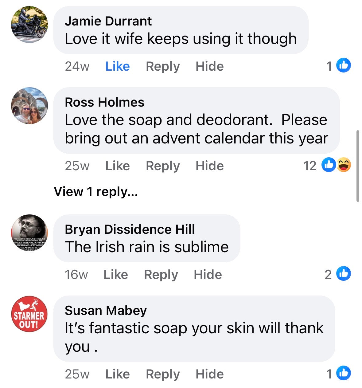 Customer review screenshot