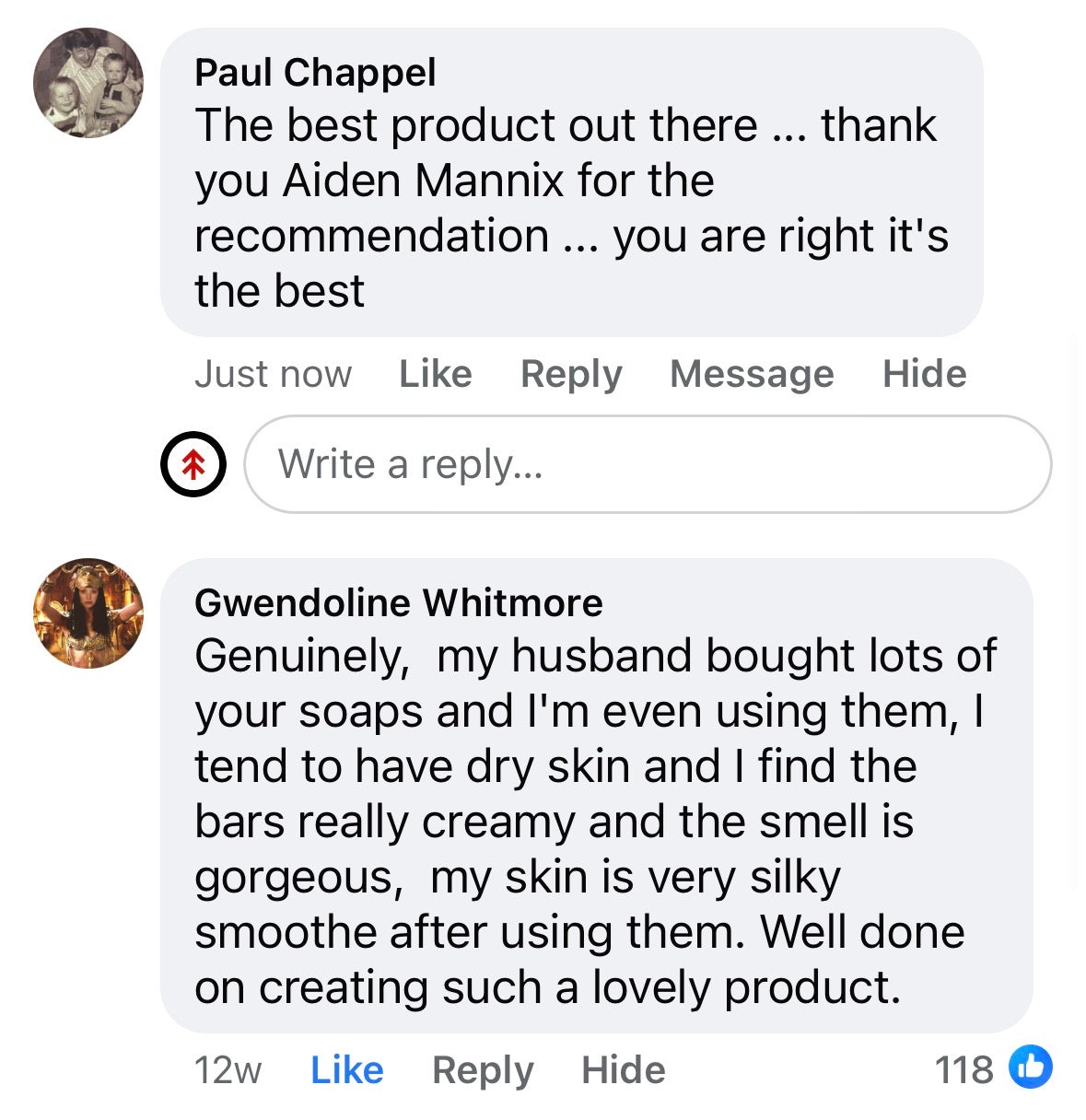 Customer review screenshot